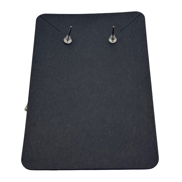 Vintage Style Dangle Earrings Black Stone Geometric Design Statement Jewelry - Picture 3 of 3